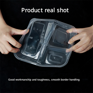 Articles ménagers en plastique pouvant être emportés et stockés comme des contenants jetables pour la préparation des aliments / boîtes alimentaires couvertes - Product Image 3