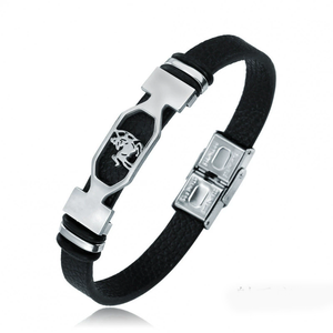 Elegante Bracciale in Acciaio Inossidabile e Pelle con i 12 Segni Zodiacali, Perfetto per l'Uso Quotidiano Maschile PK-0068 - Product Image 5