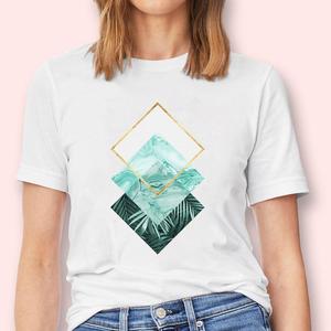 Nouveau T-<span class=keywords><strong>shirt</strong></span> pour femmes à motif géométrique, mode estivale, haut décontracté, style Harajuku, t-shirts graphiques, t-<span class=keywords><strong>shirt</strong></span> surdimensionné - Product Image 3
