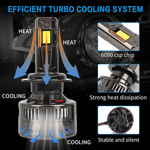 Faro Delantero LED para Coche F4 de Alto <span class=keywords><strong>Lumen</strong></span> 300W 60000LM, Sistema de Iluminación Automotriz Universal, Bombilla para Auto 9005 9006 H7 H4 - Product Image 3