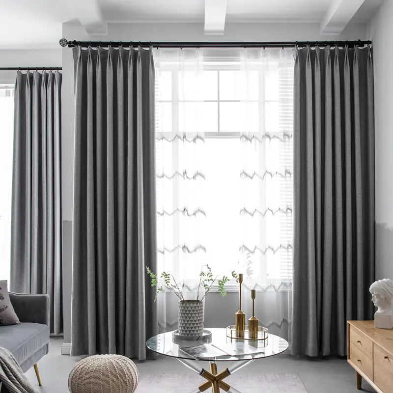 OWENIE Wholesale Ready Made Quality Curtins Polyester Fabric Netherlands Velvet Blackout Window Curtains
