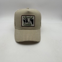 Casquettes de camionneur en maille personnalisées style australien avec 2 bandes, 5 panneaux, étiquette brodée 3D, casquette de camionneur en maille style campagnard individuelle