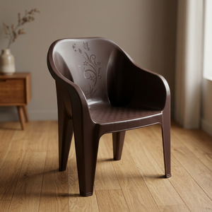 Silla Moderna de Plástico para Dormitorio, Sala de Estar o Comedor, con Respaldo en Forma de Flecha, Apilable, Resistente al Agua, para Uso en Exteriores, Estilo Contemporáneo - Product Image 4