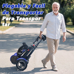 Scooter de Movilidad Plegable de Cuatro Ruedas, Impermeable, Motor sin Escobillas, Alcance de 40-50 km, Velocidad de 18 km/h, Batería de Litio, Aleación de Aluminio, 120 kg - Product Image 6