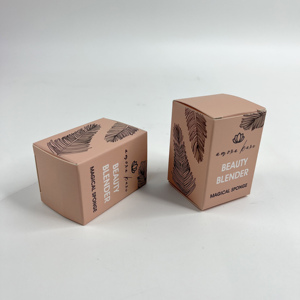 Boîte en papier cosmétique personnalisée, boîte d'emballage pour éponge de maquillage, boîte cadeau pliable en papier pour emballage d'éponge de maquillage - Product Image 5