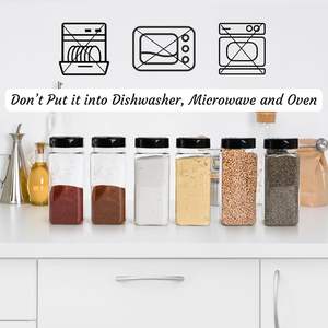 Frasco de Plástico PET Ecológico de 350 ml con Tapa Abatible para Condimentos, Especias, con Tapas Rojas/Negras, Apto para Alimentos, Impresión Serigráfica - Product Image 3