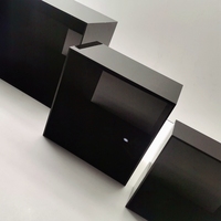 Présentoir Cube Carré en Acrylique Blanc Personnalisé pour Buffet, Socle Alimentaire en Lucite, Boîte de Présentation Empilable