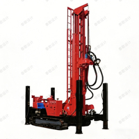 Rig Pengeboran Sumur Air Tipe Crawler yang Tahan Lama untuk Proyek Sumur Komunitas, Penggerak Hidrolik, Kedalaman 400 Meter, Tipe Rotary Pneumatik