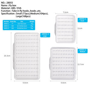 NEWMAJOR resistente impermeabile scatola con gancio a mosca in plastica attrezzatura da Pesca a mosca con schiuma in <span class=keywords><strong>M</strong></span>. Taglia Pesca attrezzi da Pesca - Product Image 3