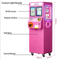 Mesin Vending Printer Nail Art Lepas Pasang Layar Sentuh 10-inci Kapasitas 20-150 Pemantauan Jarak Jauh Penggunaan Kecantikan Mewah Berlapis Galvanis