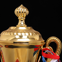 Trophée de champion sportif en métal plaqué or de haute qualité, prix de gros avantageux, en stock