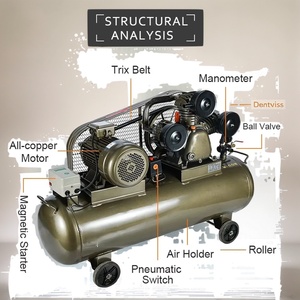 Máy nén khí các nhà sản xuất im lặng Piston loại máy nén áp suất không khí bán 180L 8bar 7.5KW - Product Image 3