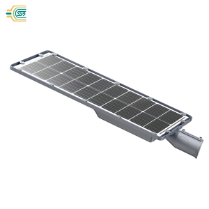 Lampe solaire de rue tout-en-un LED 50W IP65 en alliage d'aluminium avec panneau solaire mono Si, montage mural extérieur, lumière du jour 5000K - Product Image 2