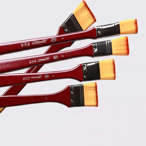 Ensemble de 5 pinceaux en nylon avec manche en bois pour peinture à l'huile, peinture à la <span class=keywords><strong>craie</strong></span> et peinture acrylique – Fournitures d'art - Product Image 5