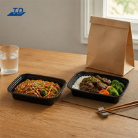 Contenants de préparation de repas rectangulaires en plastique réutilisables sans BPA avec couvercles inclus, adaptés au congélateur et au micro-ondes