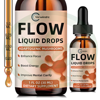 Gouttes liquides adaptogènes aux champignons, marque privée OEM, 30 ml, compléments pour adultes, énergie, équilibre du stress, concentration, amélioration de la performance mentale