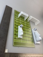 Ensemble de football de table avec chaussures de sport, but, accessoires de jouet en plastique pour le championnat de score, trophée, OEM promotionnel