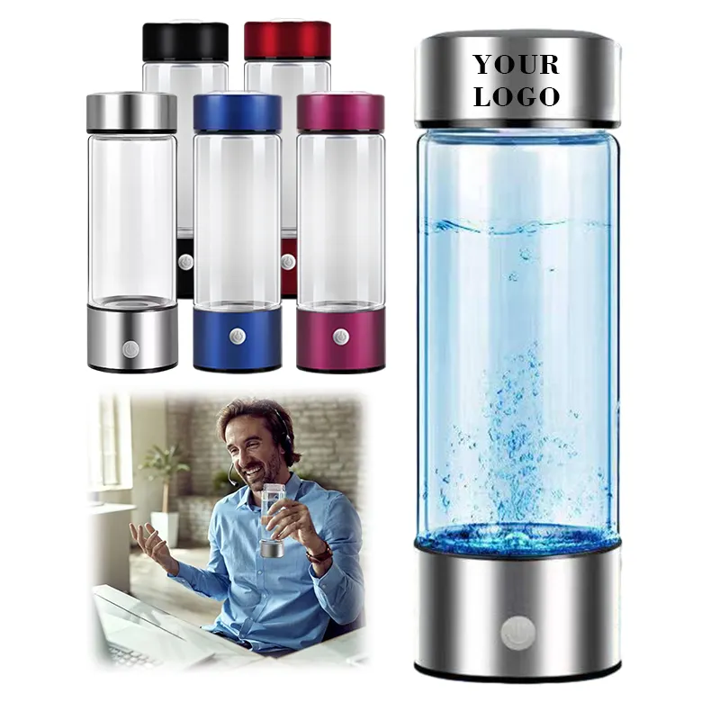 2024 New Hydrogen Water Generator Hydrogen Water Purifier 14 oz Rechargeable Portable Hydrogen Water Bottle for Daily Drinking