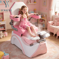 Fauteuil de pédicure rose réglable pour enfants, pour salon de beauté, spa électrique de luxe pour les pieds, massage, chaises de pédicure pour enfants avec brume