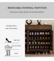 Fournisseur étagère à chaussures armoire moderne OEM Chine vente en gros multicouche ménage grande capacité étagère à chaussures en bois stockage armoire à chaussures
