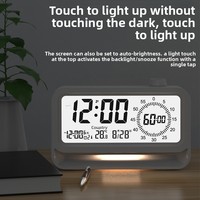 Luz nocturna integrada, termómetro, reloj despertador electrónico con cuenta atrás, temporizador visual, gestión del tiempo para estudiantes, moderno y minimalista