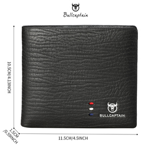 Cartera de Cuero Genuino para Hombre BULLCAPTAIN, Gran Capacidad, Múltiples Ranuras para Tarjetas, Diseño Casual y Moderno, Regalo Perfecto para Novio - Product Image 6