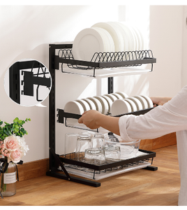 Portapiatti da Parete in Acciaio <span class=keywords><strong>Inox</strong></span> di Alta Qualità, Scolapiatti Arrotolabile per Cucina - Product Image 2