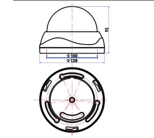 Giá rẻ 4inch OEM phụ kiện giám sát nhựa trong Nhà Trần Dome Camera nhà ở bao vây IR <span class=keywords><strong>LED</strong></span> cho 38*38 42*42 mét mô-đun - Product Image 2