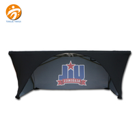 Nappe personnalisée avec décoration de logo Nappe ronde de couverture de barre publicitaire en polyester stretch spandex pour fête