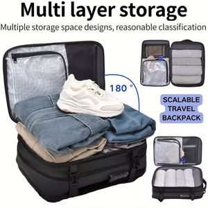Custom Logo Business Anti Theft Waterproof Vacuum Compression System Expandable Bagpack Back Pack Travel Laptop Bag <b>Backpacks</b> - Product Image 3