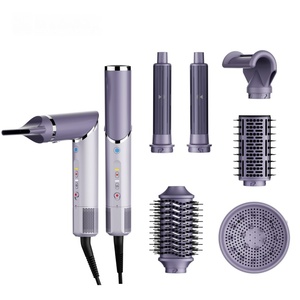 Secador de Pelo Profesional Multifunción 6 en 1 para Salón, Plegable, con Motor sin Escobillas, 3 Velocidades, Cepillo Secador, Tipo Dayson Air Wrap - Product Image 1