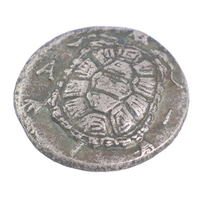Moneda de plata griego romana antigua, moneda de tortuga, estatua griega - Product Image 2