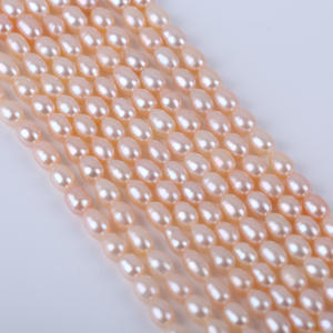 Cuentas Blancas de Agua Dulce Natural de Zhuji de 5-6 mm, Forma de Metro, Semi-Acabadas, para Joyería DIY, Collar, Pulsera, Accesorios, Venta al por Mayor - Product Image 3