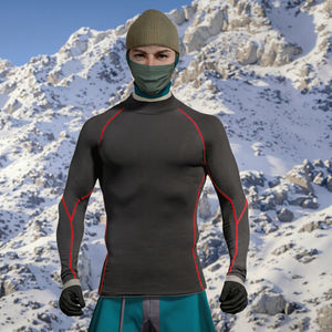 Men's Skinny <b>Long</b> <b>Sleeve</b> Athletic Workout Compression Gym Undershirts Solid Turtle Neck Breathable Spandex/Polyester Active - Product Image 3