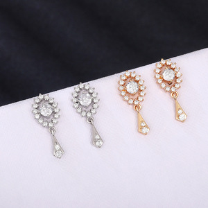 Elegant Tassel Drop Earrings for Women Sparkling Stone Dangle Earrings Daily Party Fashion Jewelry - Product Image 2