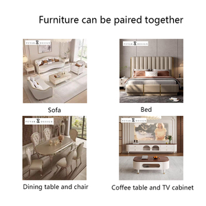 Bộ ghế sofa phòng khách cao cấp phong cách Pháp, chất liệu vải trắng sang trọng, thiết kế mô đun 1 2 3, kết hợp gỗ nguyên khối chạm khắc kiểu châu Âu. - Product Image 5