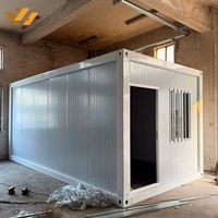 Maison préfabriquée modulaire en conteneur, structure en acier, assemblage rapide, pour bureau temporaire, logement ou campement