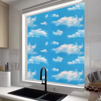 Rouleaux de papier peint autocollant ORON DECO personnalisés taille 3D imperméable fenêtres bleu ciel pour chambre à coucher