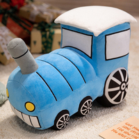 Jouet en peluche de voiture de dessin animé personnalisé en usine, diverses couleurs, forme de voiture, jouet en peluche, cadeau d'anniversaire parfait pour les garçons