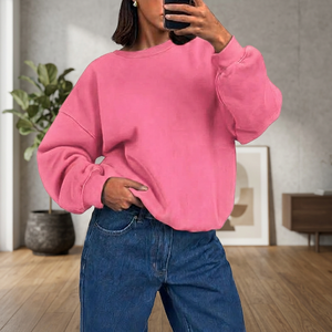 Sweat à capuche décontracté pour femme avec logo personnalisé imprimé en relief, doublure en molleton 100% coton, coupe classique et utilisable en toutes saisons - Product Image 1