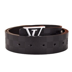 Cinturón de diseñador para hombre para viaje Material de piel de vaca de lujo ligero con estilo informal y aleación para hebilla Simple y de moda - Product Image 6