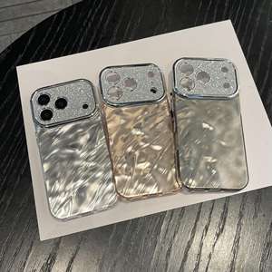 Funda con Diseño de Ondas de Agua Brillante para iPhone 17 Pro Max/16, Aspecto Premium, Resistente a Golpes, Compatible con iPhone 14/15 - Product Image 1