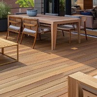 Terrasse en WPC moderne 25 mm en chêne, antidérapante, imperméable, forme carrée, utilisation en extérieur et en intérieur pour les jardins et les parcs