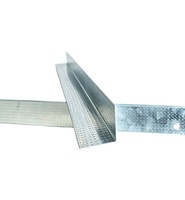 Protection d'angle murale en acier galvanisé embossé en forme de L, plusieurs tailles disponibles pour la protection des coins de cloisons sèches