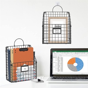 Étagère murale créative classique en fer forgé, grille en forme de cube, 1 niveau, imperméable, pour le rangement de livres, journaux et magazines, décoration de la maison - Product Image 3