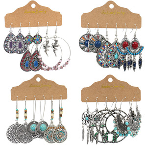 Conjuntos de Joyería de Moda, Aretes de Aleación con Forma de Gota de Agua y Circonita para Mujer, Colección de Joyería de Fantasía - Product Image 1