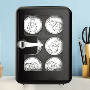 Low Energy Eco-Friendly 4L Mini Fridge Transparent Door Minibar Refrigerator