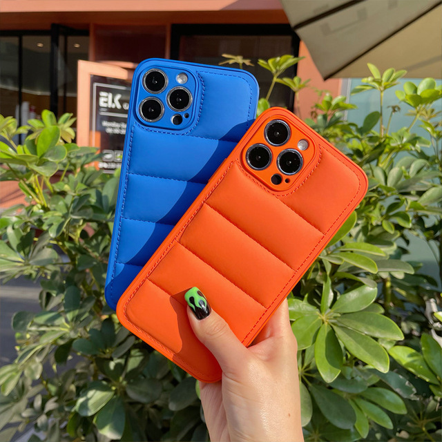For All Type Soft TPU Back Cover Puffer Phone case Custom logo With Camera Lens Protective