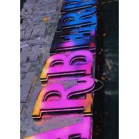 Caractères lumineux personnalisés en couleur pleine, grands, pour l'extérieur, lettres lumineuses 3D RGB pour enseignes publicitaires