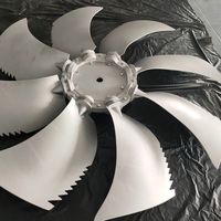 Klimaanlagen-Kondensator Aluminium-Lüfterflügel 7ZL Ersatz für Axiallüfter Nebelkanone Schneemaschine Generatorsatz Ausrüstung